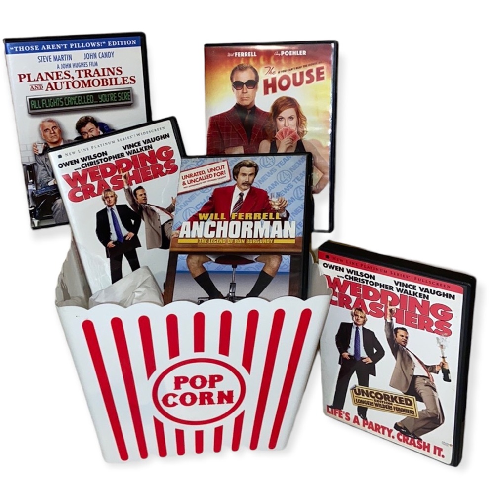 Five Comedies & Reusable Retro Popcorn Bucket